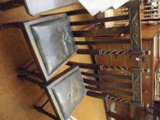 Pair of early oak dining chairs on barley twist su
