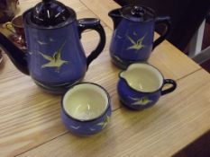 Four piece Torquay ware tea service