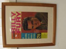 Billy Fury advertising poster