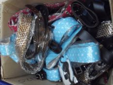 Box of unused belts