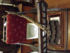 Various items to include a Victorian footstool