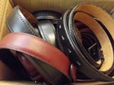 Quantity of new leather belts