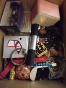 Box of costume jewellery and others