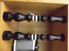 Ebony? and ivory? candle sticks