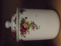 Royal Albert country rose biscuit barrel