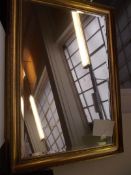 Large guilt framed bevelled mirror