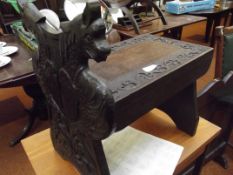 Carved footstool
