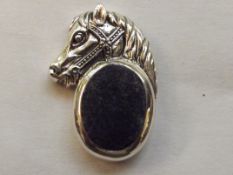 Silver pin cushion in the form of horse