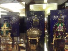 3 Farberge egg style trinket boxes, Atlas collecti
