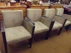 Set of four good quality contemporary armchairs
