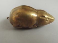 Brass mouse vesta case