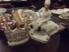 Two Victorian Staffordshire flatbacks, one being G