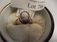 9 ct gold cameo ring