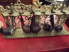 Brass pipe rack and pipes