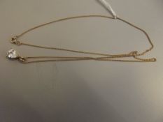 9 ct gold chain and pendant