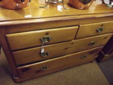 Victorian two over two pine chest of drawers
