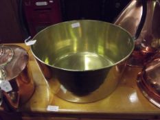 Large Victorian brass jam pan