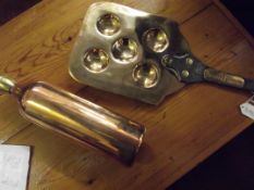 Victorian brass skillet (escargot?) together with