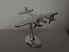 Aeroplane on stand, bomber, 19 cm high