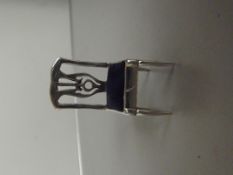 Silver stamped pin cushion, chair