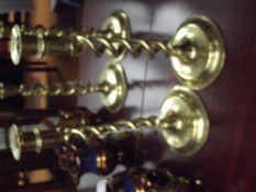 Pair of brass candlestick