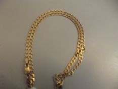9 ct gold curb chain, 6.5 grams