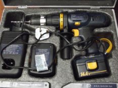 Cased cordless drill