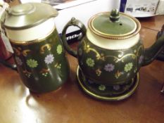 Victorian water jug and teapot