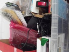 Large box of vintage computer games to include ata