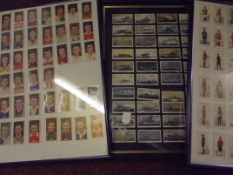Three framed and mounted sets of cigarette cards