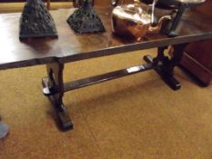 Oak plank top coffee table