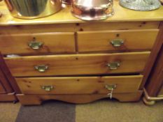 Victorian two over two pine chest of drawers