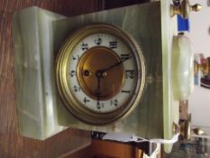 Early 20th century onyx mantel clock