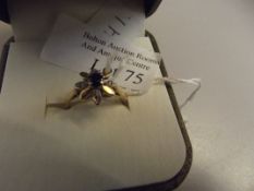 18 ct gold sapphire and diamond dress ring