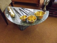 Marble demi lune table