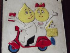 Cast Iron square Esso Plaque