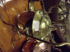 Victorian brass spirit kettle on stand