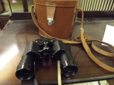 Cased set of Wray field glasses