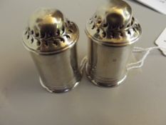 Pair of Victorian silver pepparettes