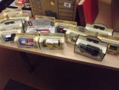 Fifteen model vehicles