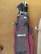 Golf clubs and bag