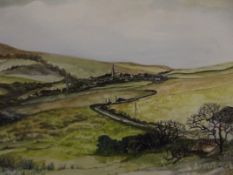 Framed watercolour, Belmont, signed Susan Birtwist