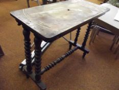 19th century bobbin turned table base