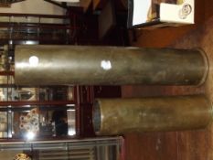 Two great war brass shell cases