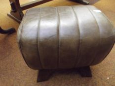 Leather footstool in the form of a pommel horse
