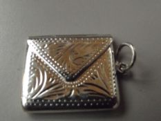Silver stamped stamp case, envelope