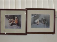 Pair of Terry Grimshaw signed, one unglazed, print
