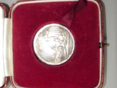 Interesting German religious medal, poss silver