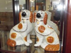 Pair of Victorian style Spaniels