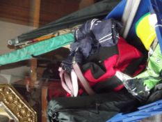 Fishing equipment to include fishing rods and umbr